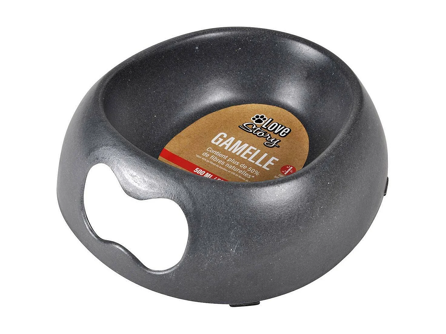 Gamelle pour Chien & Chat "Bambou" 22cm Anthracite