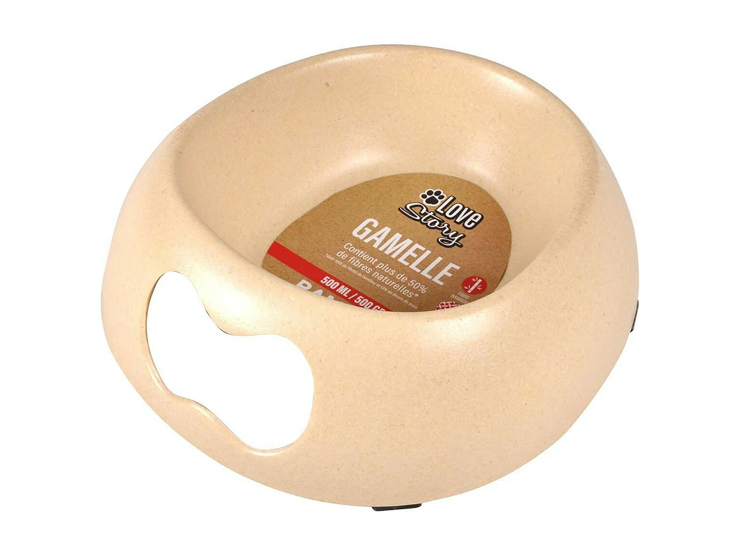 Gamelle pour Chien & Chat "Bambou" 22cm Naturel