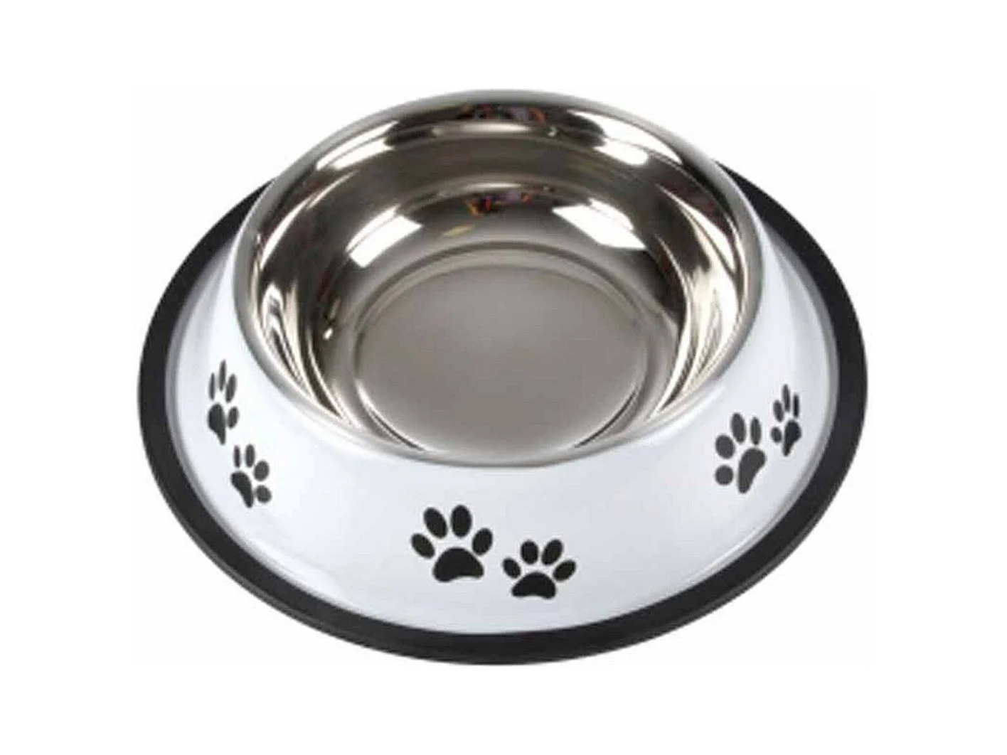 Gamelle Antidérapante Chien & Chat "Pattes" 25cm Blanc
