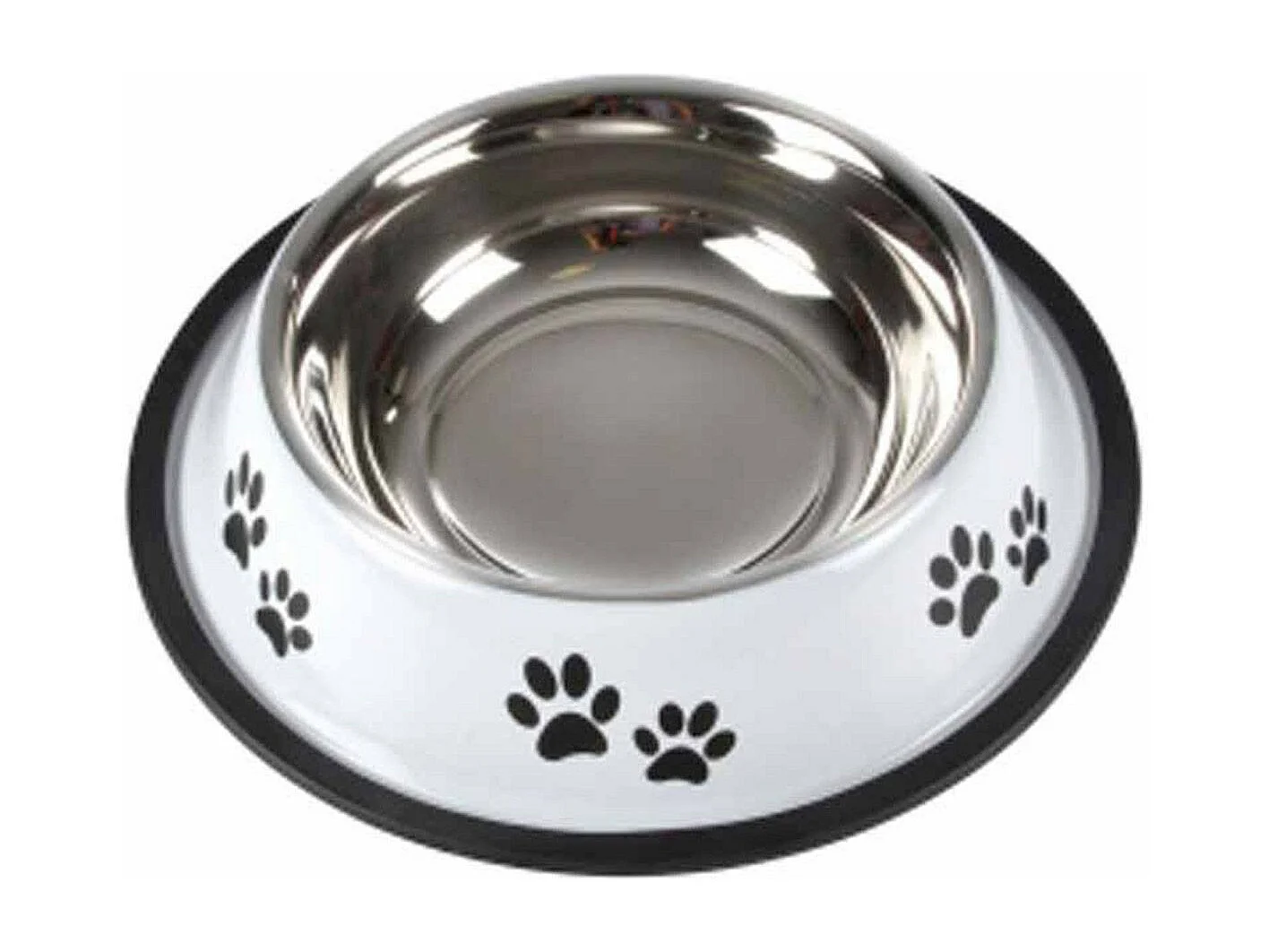 Gamelle Antidérapante Chien & Chat "Pattes" 25cm Blanc