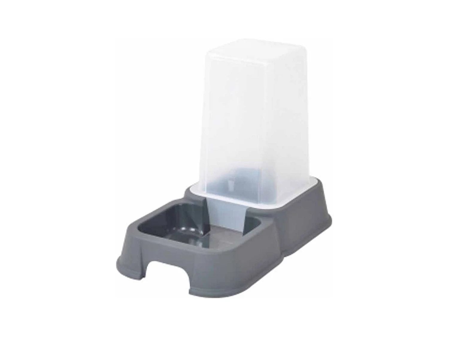 Distributeur d'Eau & Croquettes "Chat" 1,5l Gris