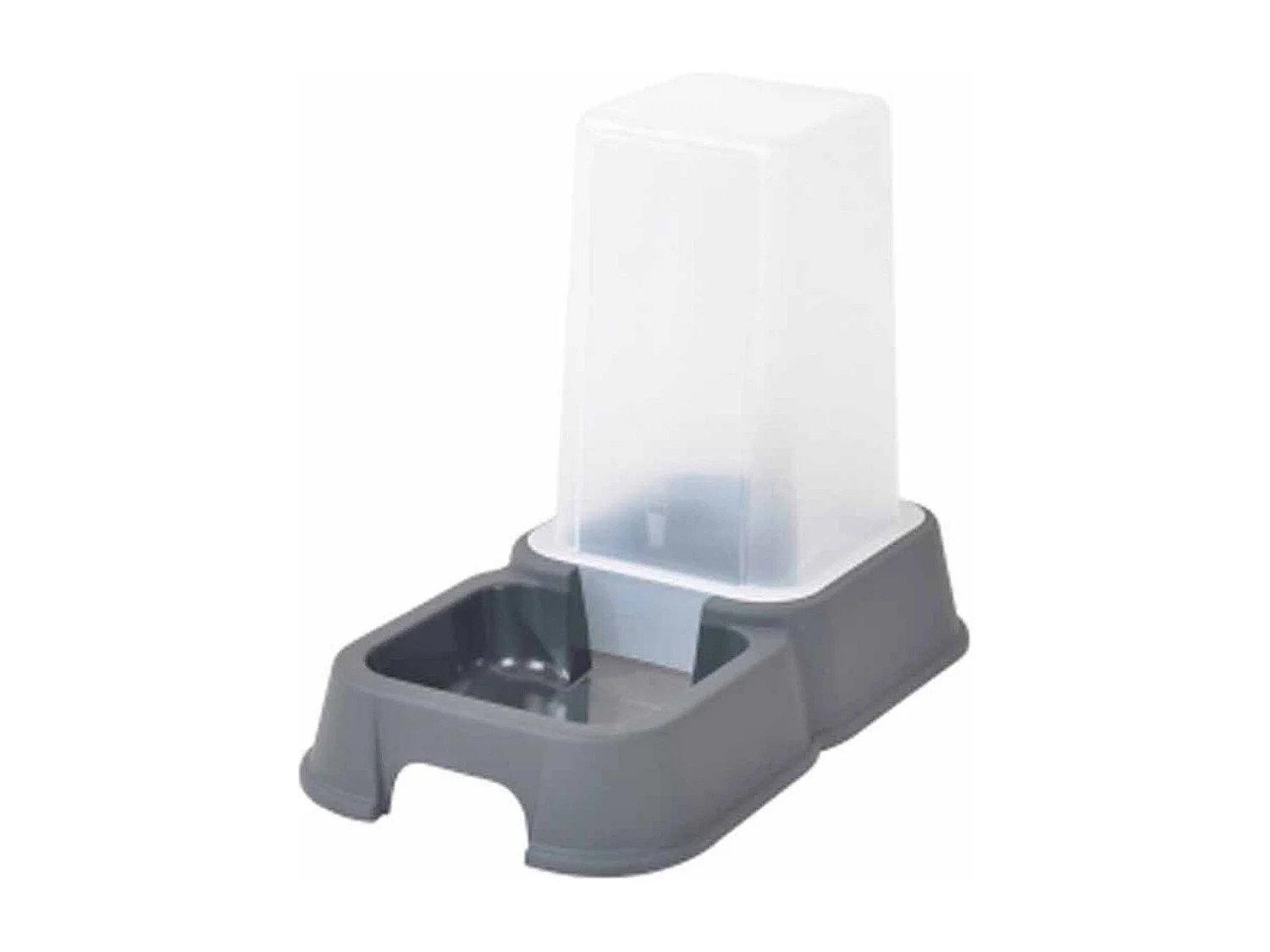 Distributeur d'Eau & Croquettes "Chat" 1,5l Gris