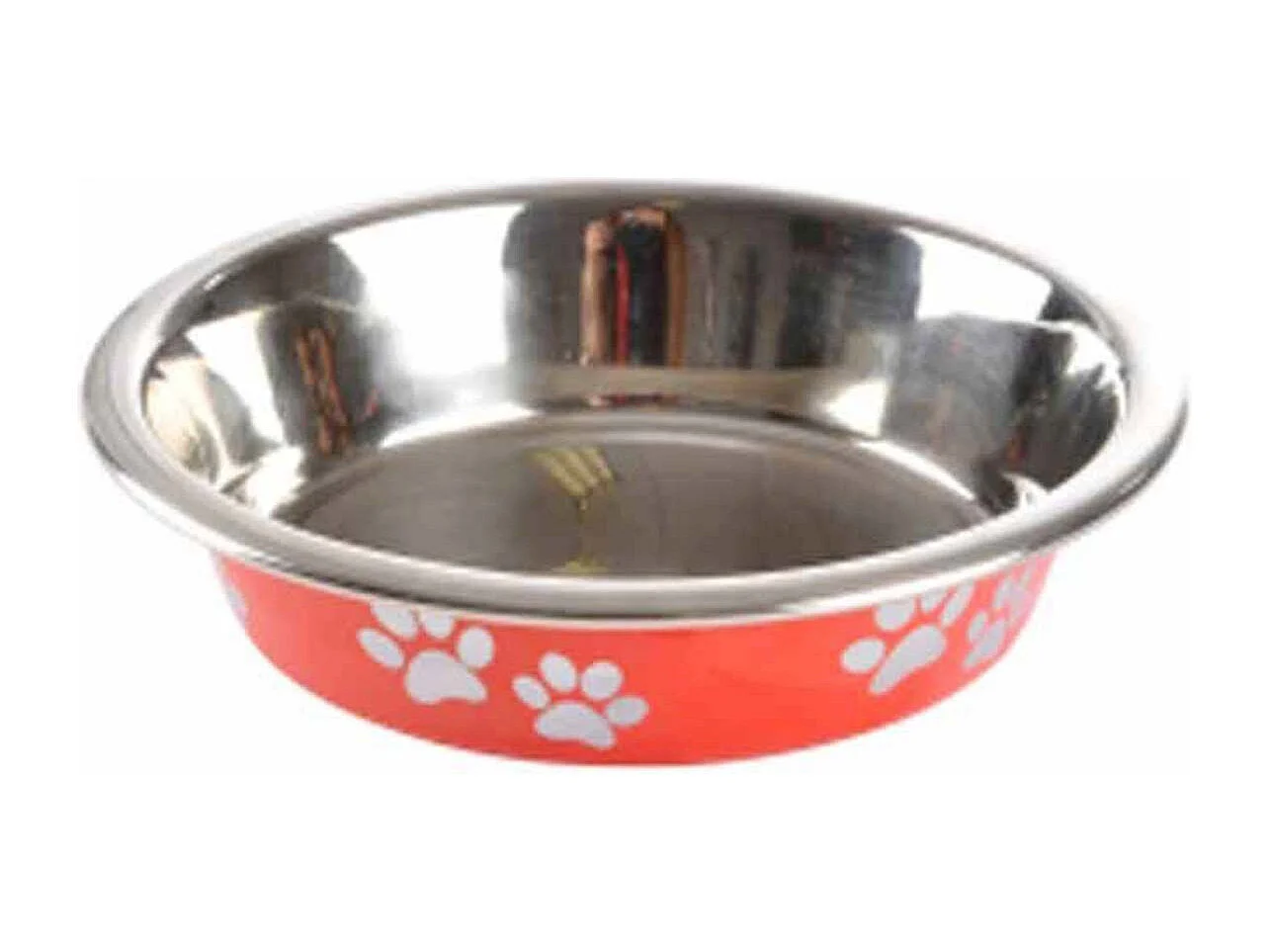 Gamelle pour Chien & Chat "Motifs Pattes" 12cm Rouge