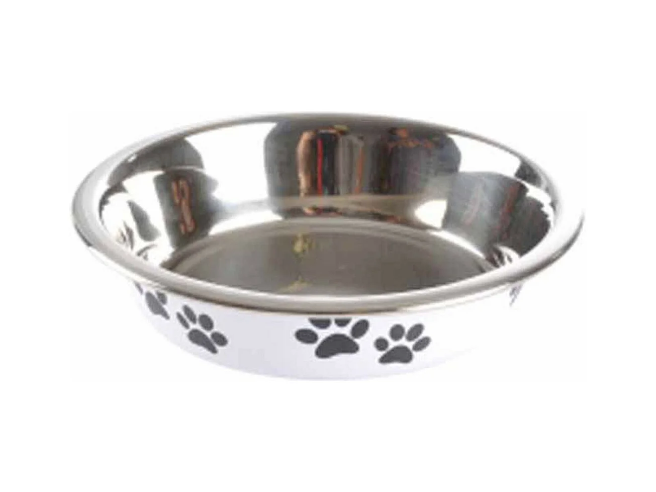 Gamelle pour Chien & Chat "Motifs Pattes" 12cm Blanc