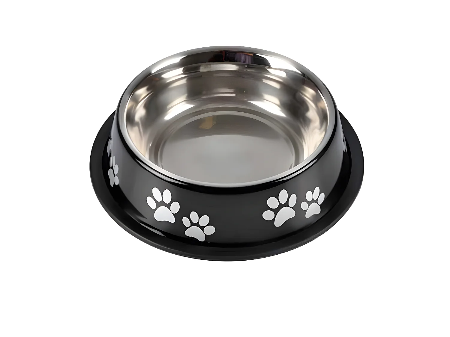 Gamelle Antidérapante Chien & Chat "Pattes" 21cm Noir