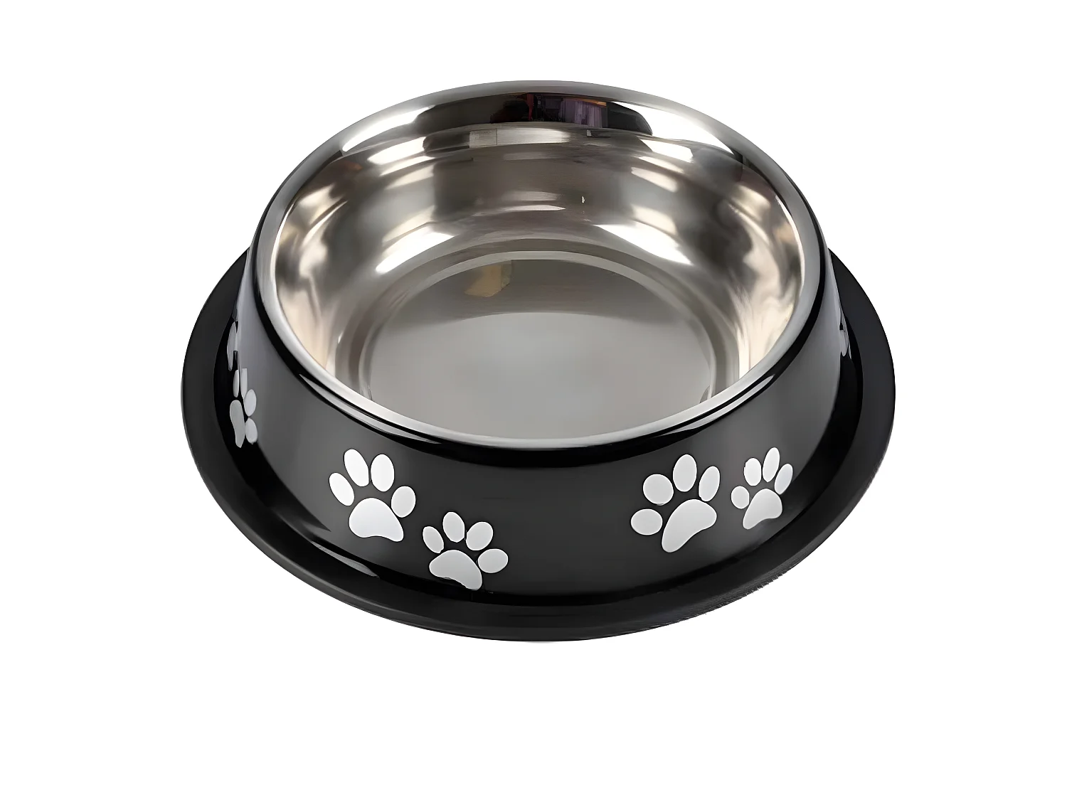 Gamelle Antidérapante Chien & Chat "Pattes" 21cm Noir