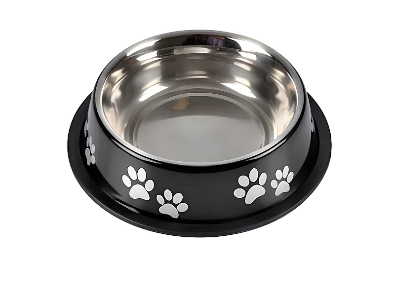 Gamelle Antidérapante Chien & Chat "Pattes" 21cm Noir