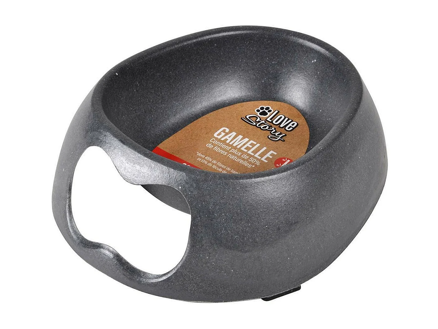 Gamelle pour Chien & Chat "Bambou" 16cm Anthracite