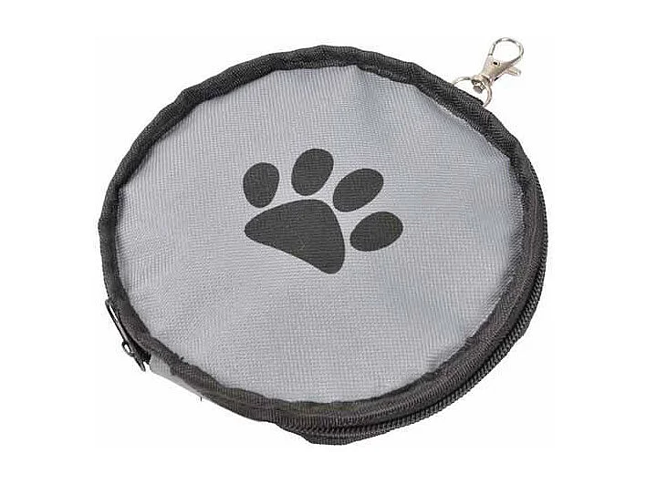 Lot de 2 Gamelles Chien & Chat "Voyage" 14cm Gris
