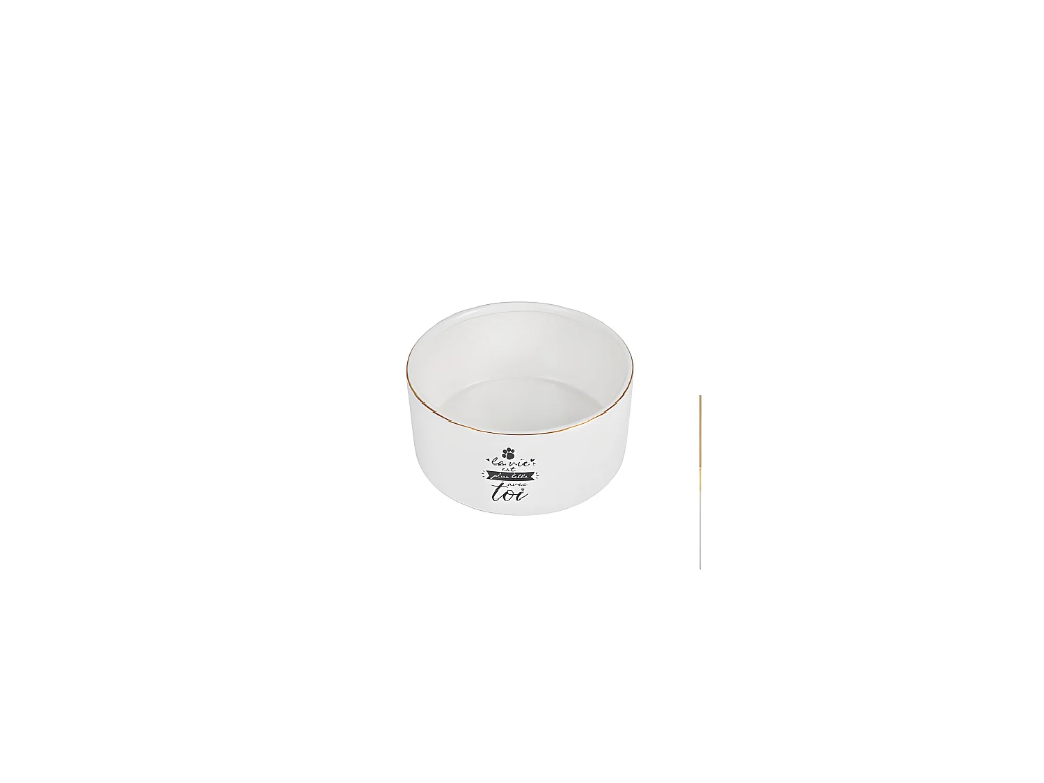 Gamelle pour Chien & Chat "La belle Vie" 16cm Blanc