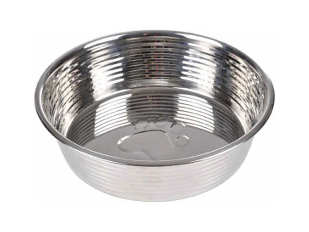 Gamelle pour Chien & Chat "Antidérapant" 13cm Argent