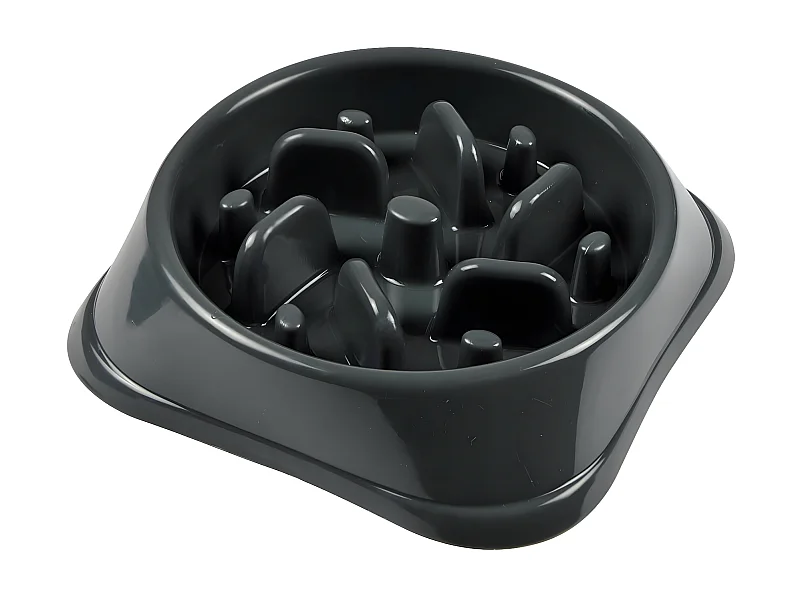 Gamelle pour Chien & Chat "Anti-Glouton" 19cm Anthracite