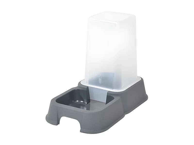 Distributeur d'Eau & Croquettes "Chat" 3,5l Gris