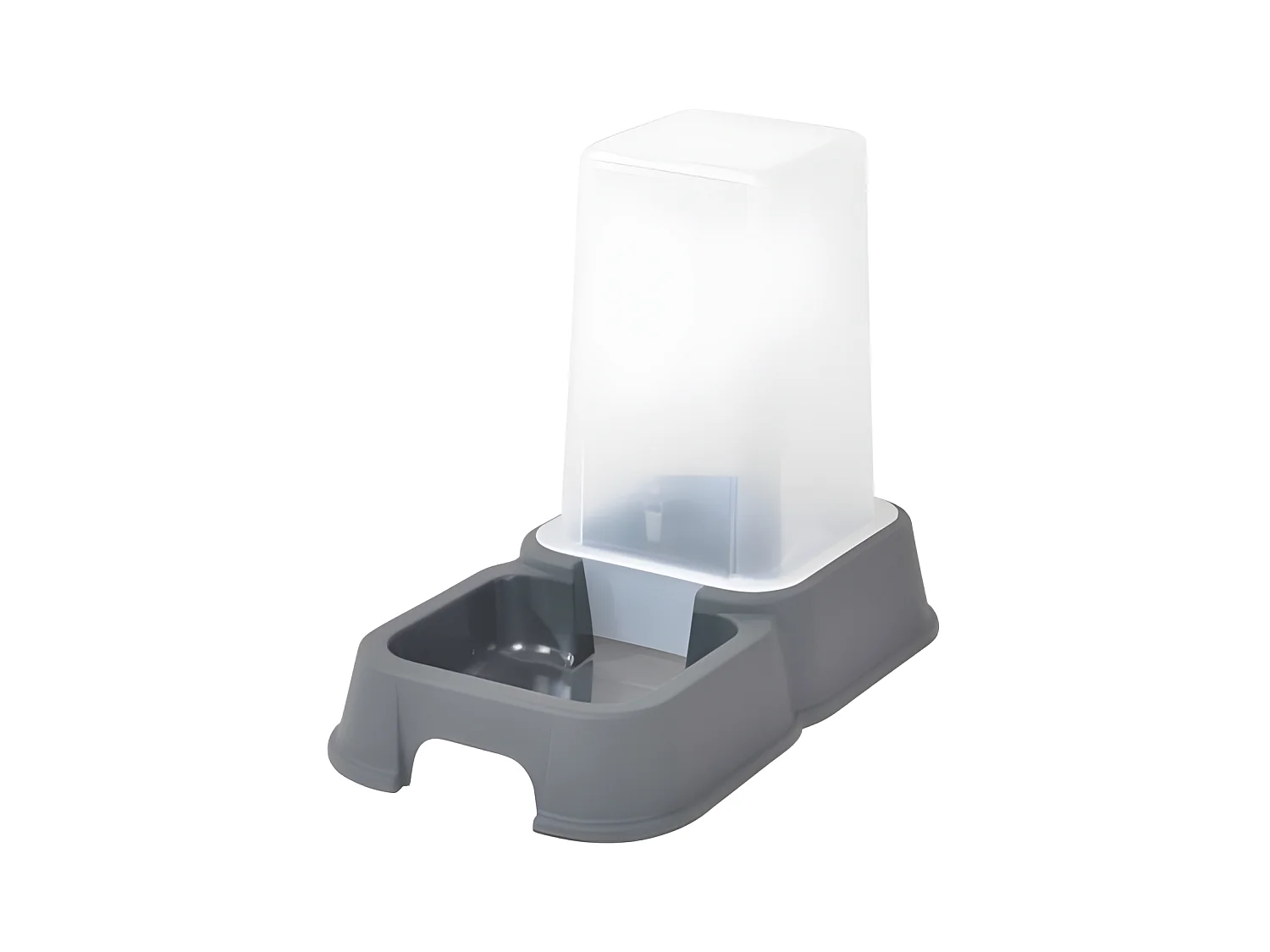 Distributeur d'Eau & Croquettes "Chat" 3,5l Gris