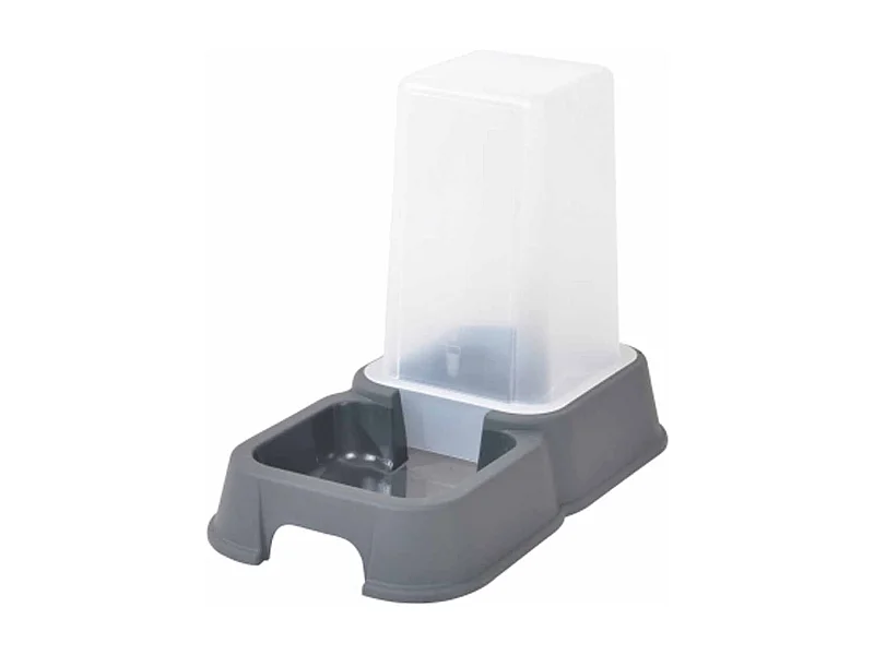 Distributeur d'Eau & Croquettes "Chat" 3,5l Gris