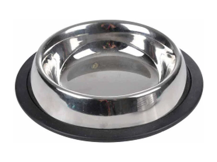 Gamelle pour Chien & Chat "Antidérapante" 24cm Argent