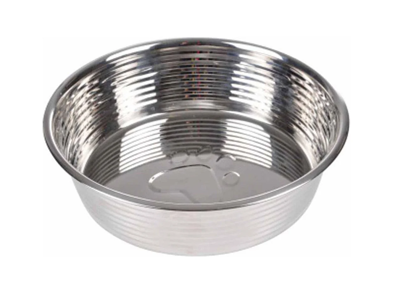 Gamelle pour Chien & Chat "Antidérapant" 17cm Argent