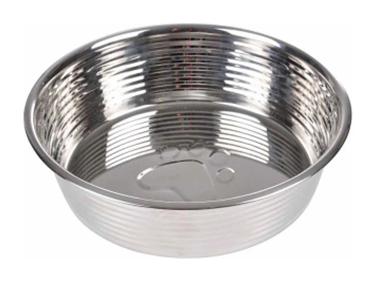 Gamelle pour Chien & Chat "Antidérapant" 17cm Argent