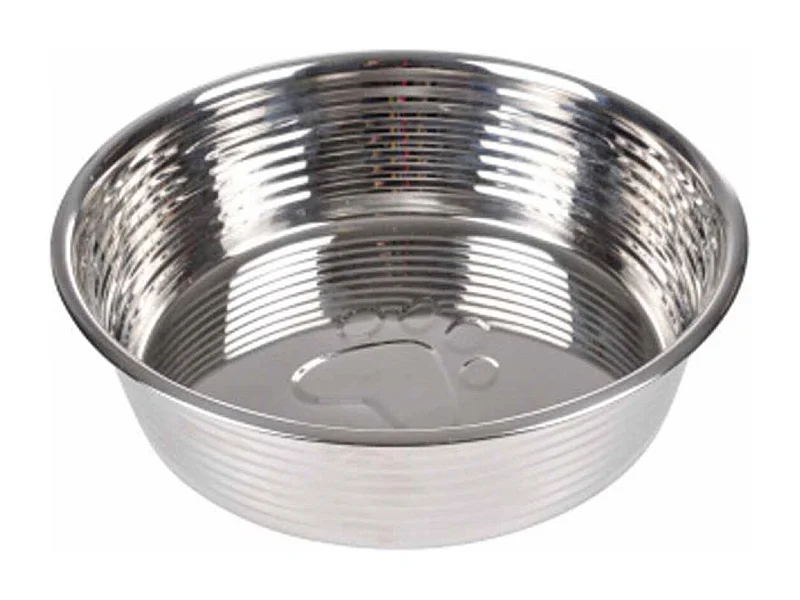 Gamelle pour Chien & Chat "Antidérapant" 17cm Argent