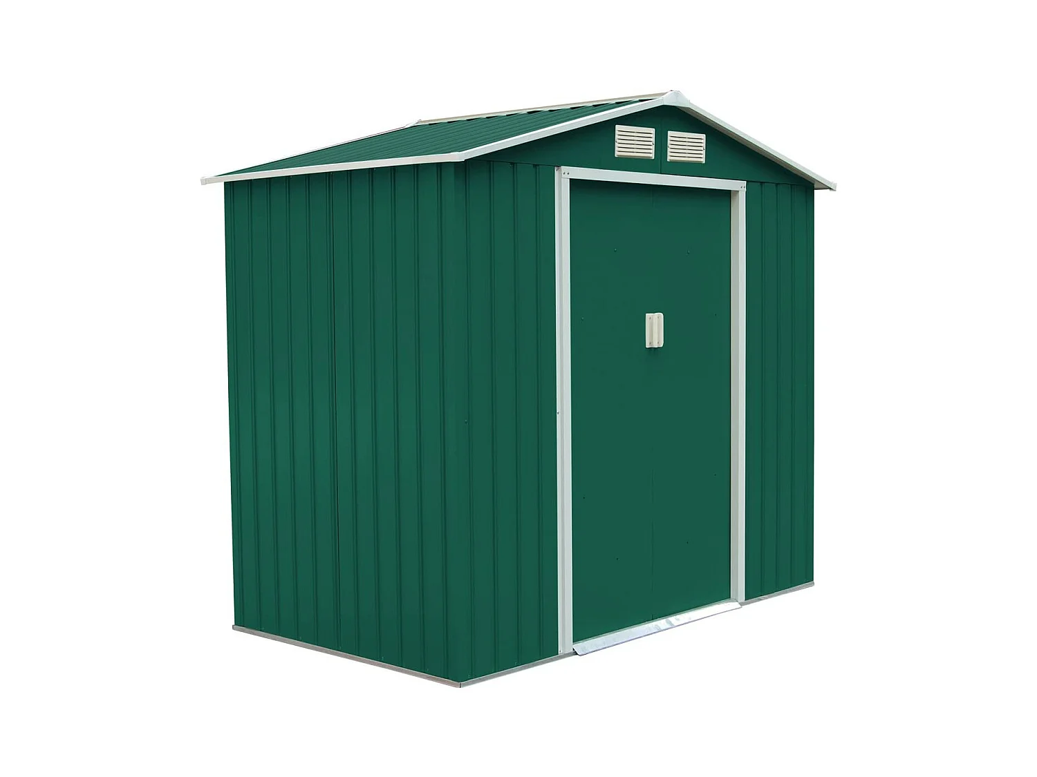 Abri de Jardin en Métal Cabane/Remise de Jardin Stockage Rangement de Vélo Outils 213 x 130 x 173 cm vert