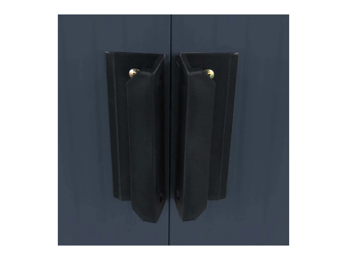 Abri de Jardin en Métal 2,769 ㎡,  Toit en Pente avec Cadre de Fondation et Porte Coulissante, Abri Jardin Exterieur en Tôle Galvanisée à 2 Fenêtres de Ventilation 213 x 130 x 173 cm, Gris