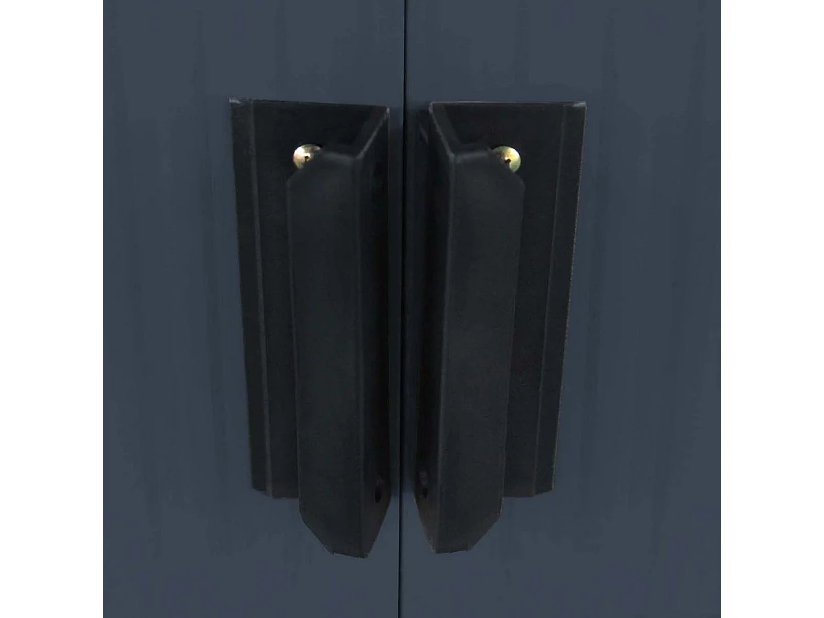 Abri de Jardin en Métal 2,769 ㎡,  Toit en Pente avec Cadre de Fondation et Porte Coulissante, Abri Jardin Exterieur en Tôle Galvanisée à 2 Fenêtres de Ventilation 213 x 130 x 173 cm, Gris