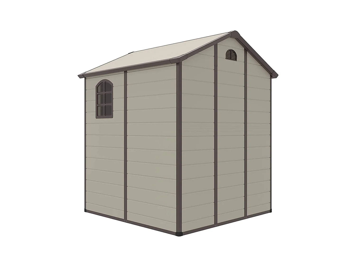 Abri de Jardin Métal 8.3m³ 192,5 x 191 x 227 cm avec 2 Porte à Charnières Aérations,2 Fenêtres