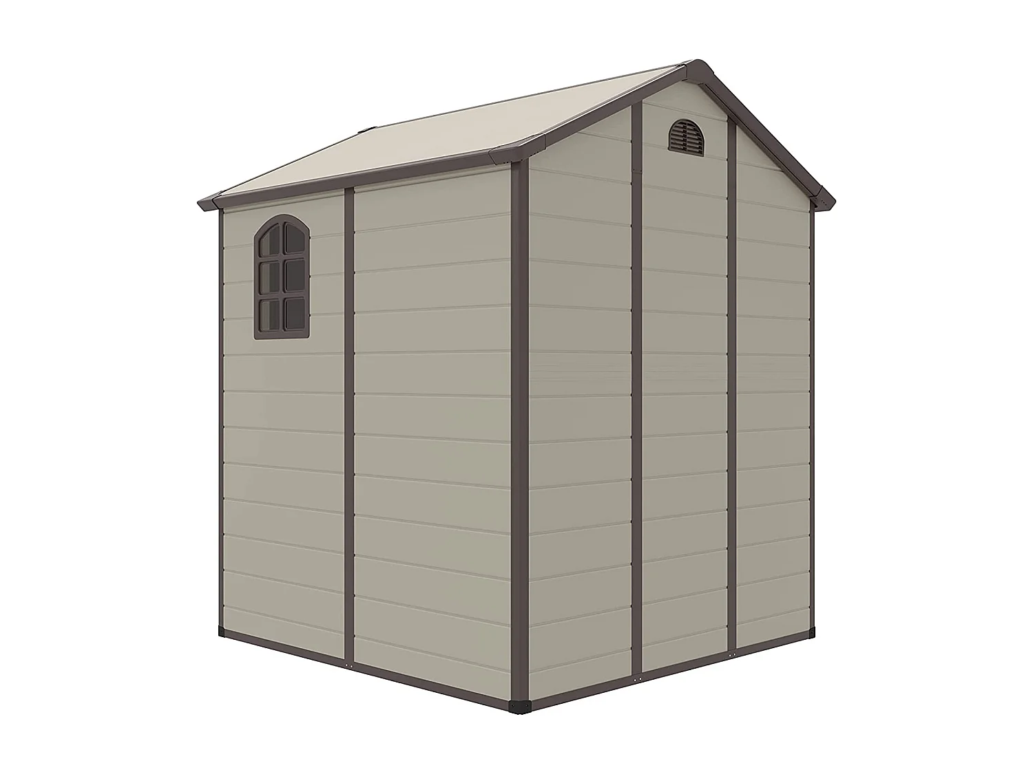 Abri de Jardin Métal 8.3m³ 192,5 x 191 x 227 cm avec 2 Porte à Charnières Aérations,2 Fenêtres