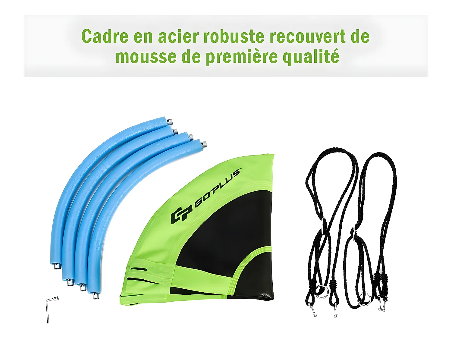 Balançoire nid d'oiseau rond 100 cm de diamètre pour arbre supporté de charge 150 kg extérieur vert