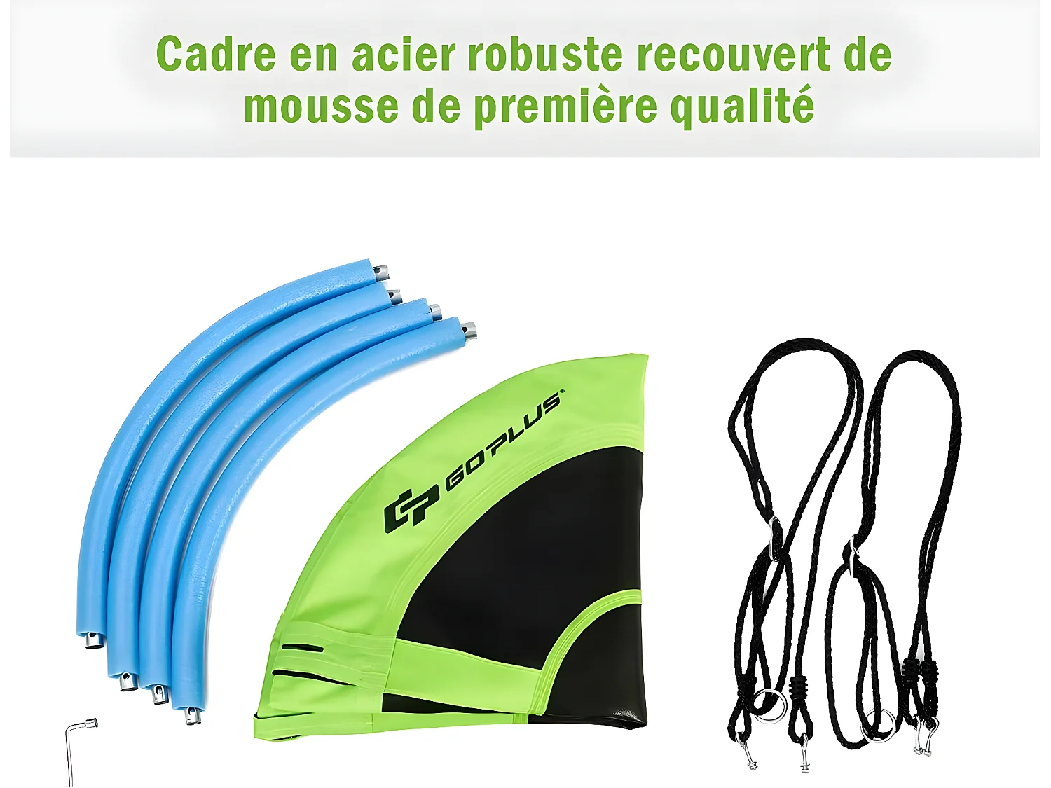 Balançoire nid d'oiseau rond 100 cm de diamètre pour arbre supporté de charge 150 kg extérieur vert