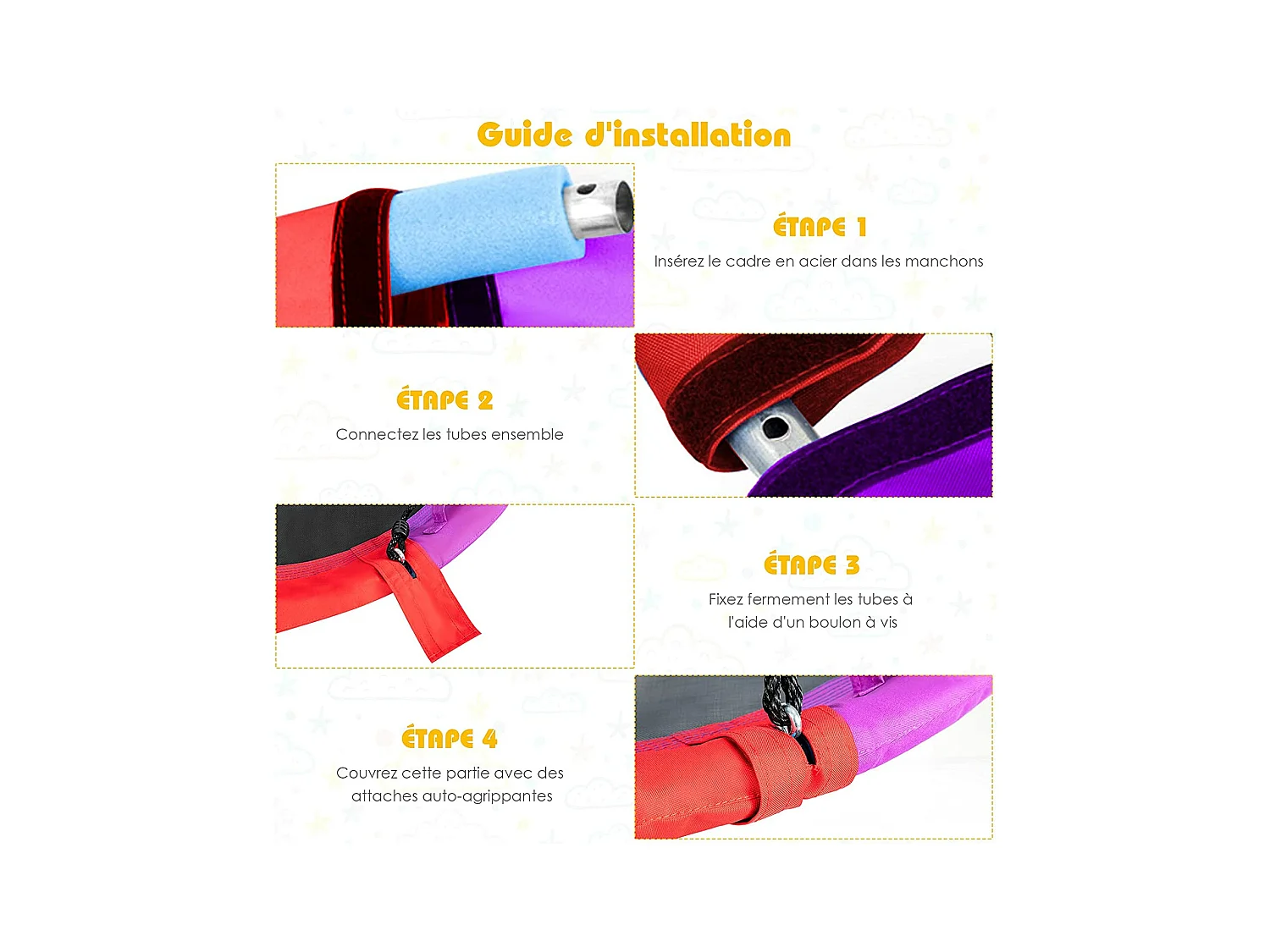 Balançoire Nid d'Oiseau Ronde Ø100CM pour Enfants, avec Oreiller et Poignée Coloré