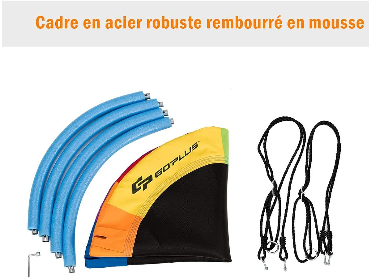 Balançoire nid d'oiseau rond 100 cm de diamètre supporté de charge de 150 kg multicolore