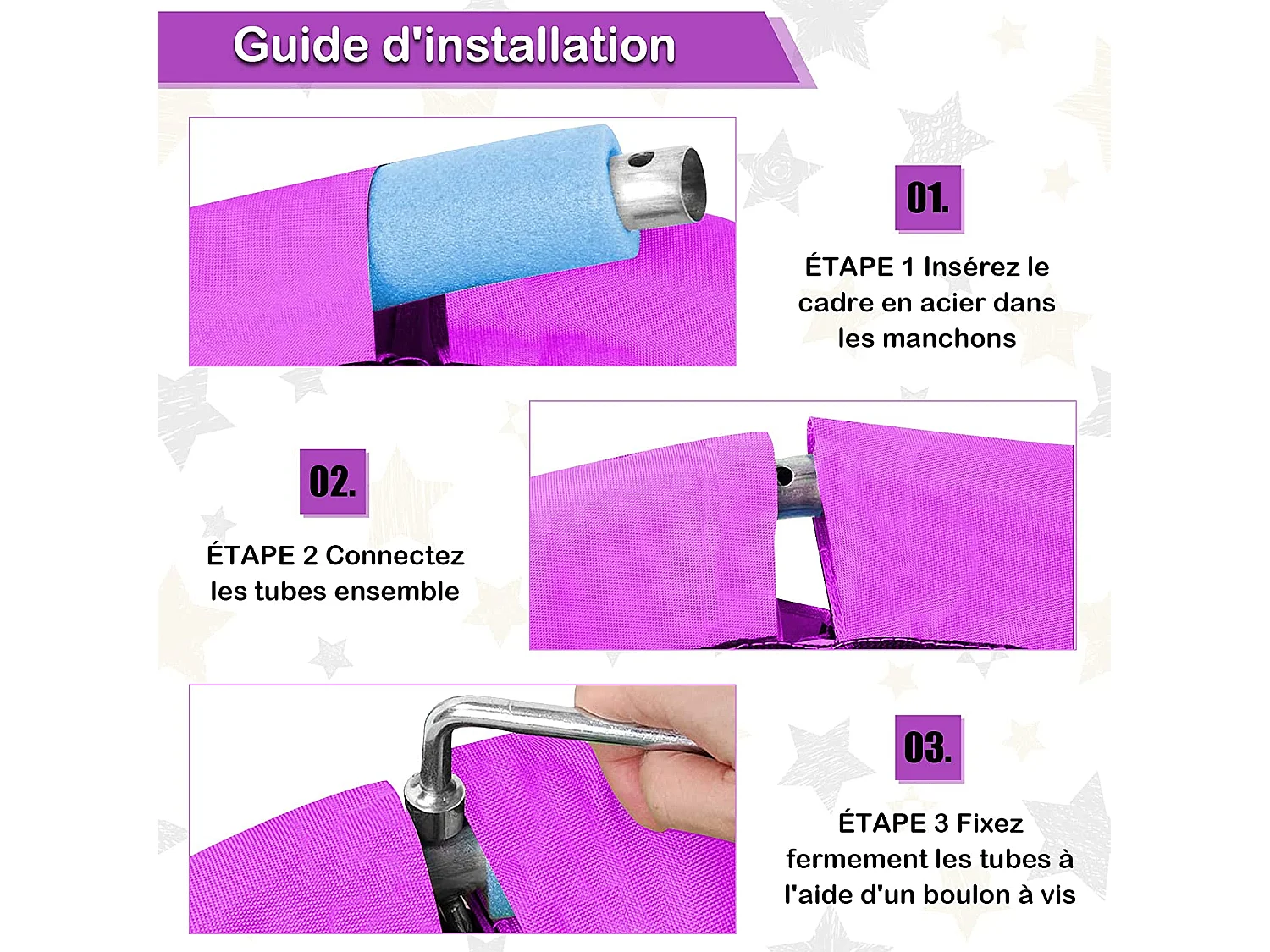 Balançoire nid d'oiseau ronde ø100cm pour enfants, avec oreiller et poignée violet