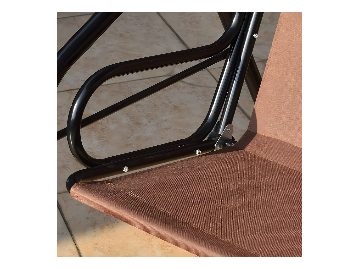 Balancelle de Jardin sur Pied pour 3 Personnes avec Toit Imperméabilisant Idéal pour Jardin Terrasse Café