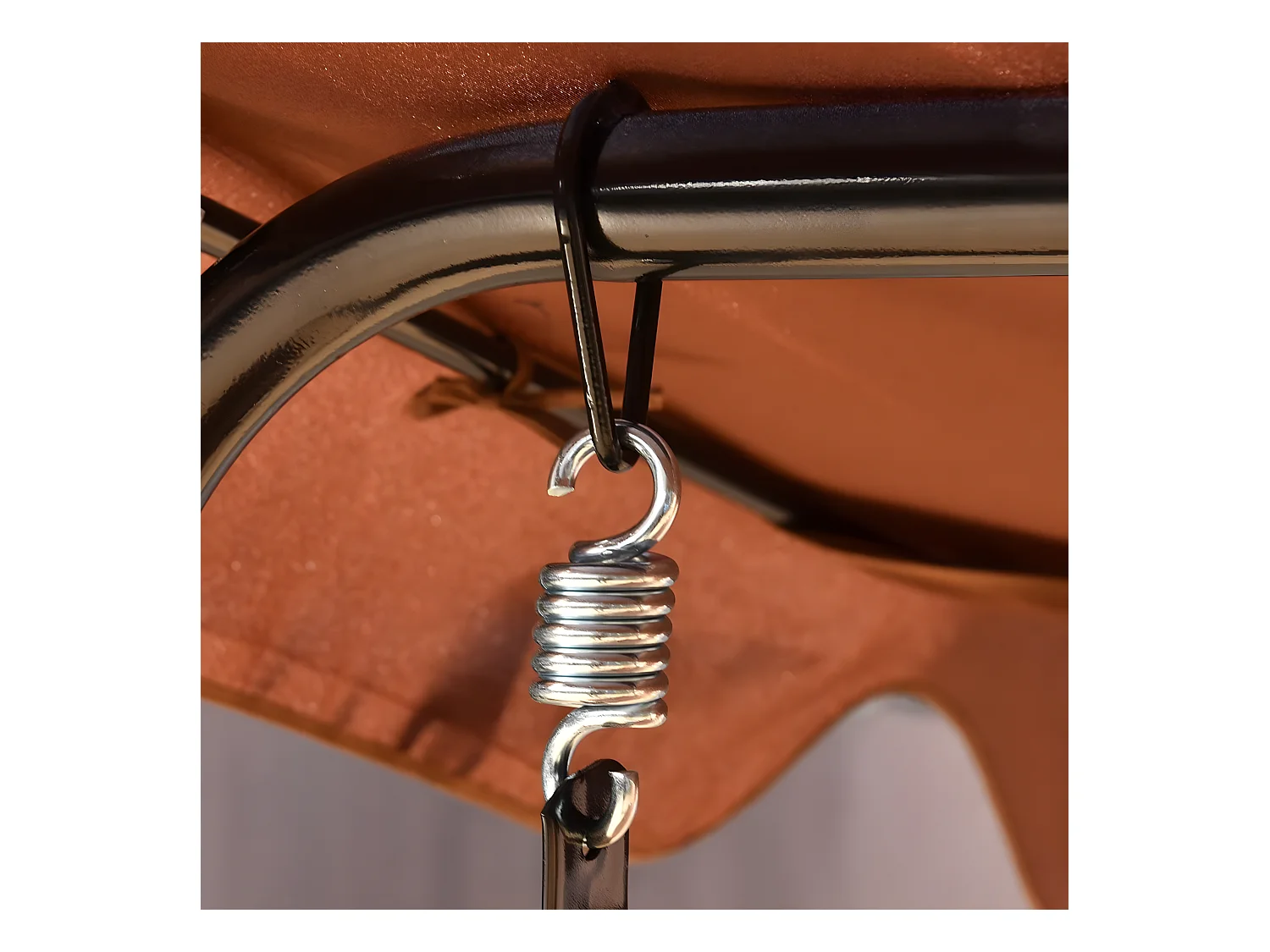 Balancelle de Jardin sur Pied pour 3 Personnes avec Toit Imperméabilisant Idéal pour Jardin Terrasse Café