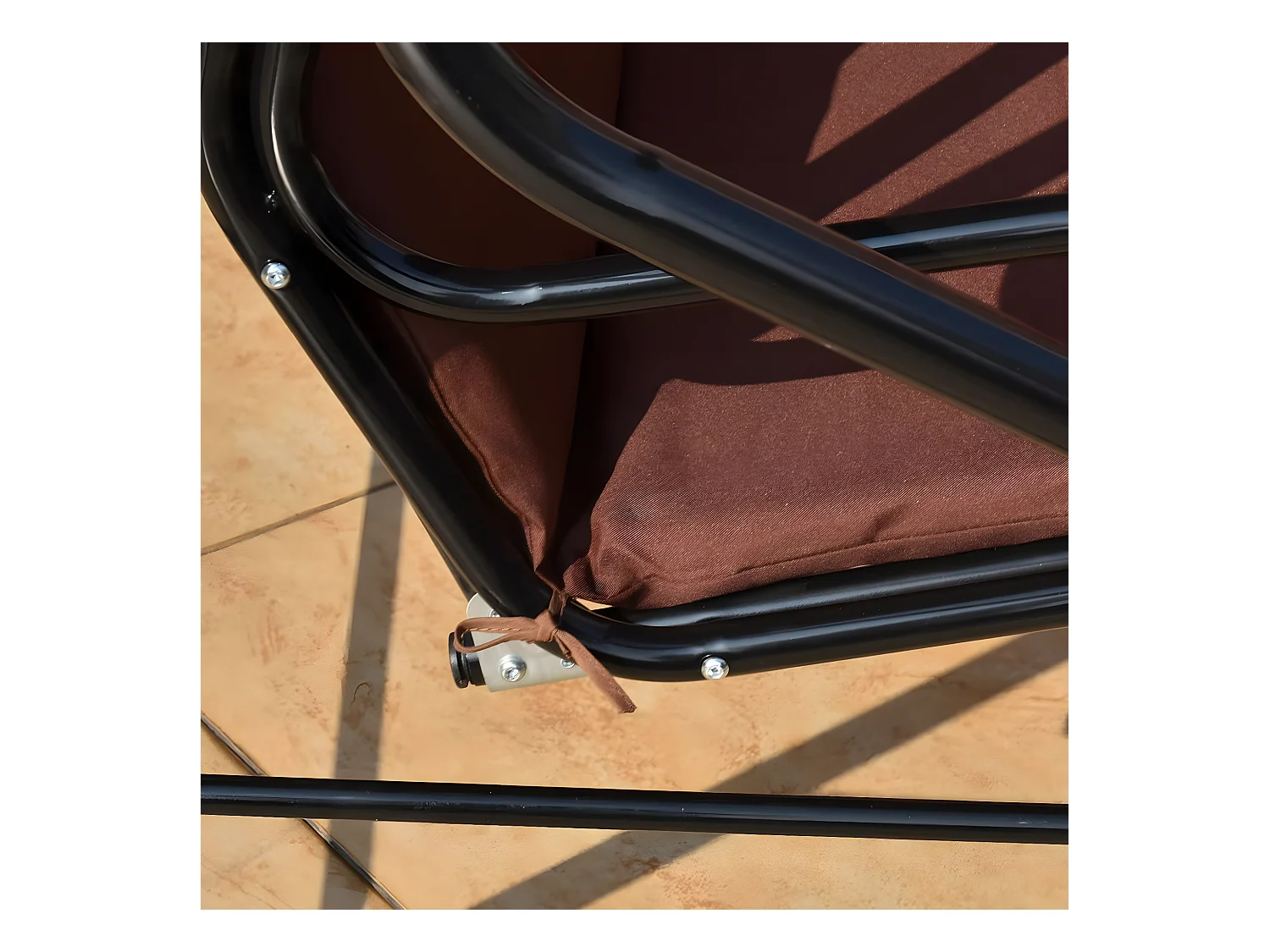 Balancelle de Jardin sur Pied pour 3 Personnes avec Toit Imperméabilisant Idéal pour Jardin Terrasse Café