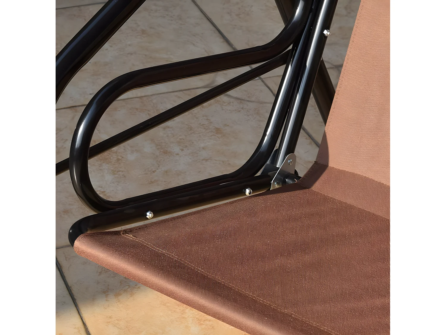 Balancelle de Jardin sur Pied pour 3 Personnes avec Toit Imperméabilisant Idéal pour Jardin Terrasse Café