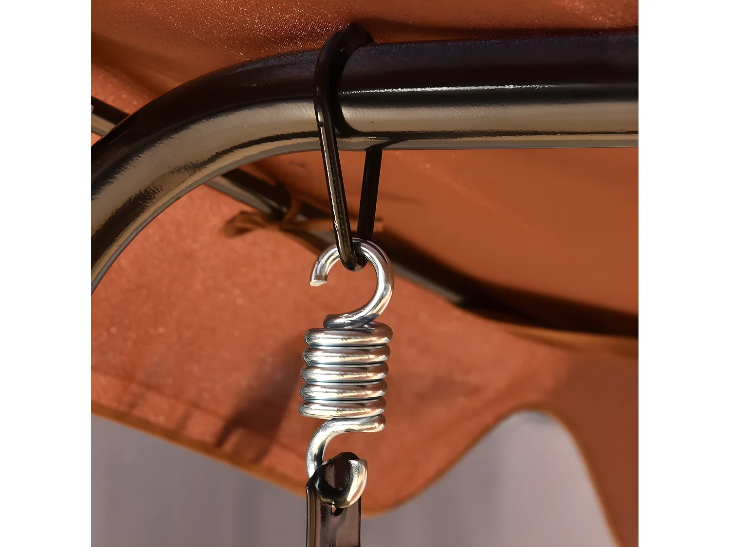 Balancelle de Jardin sur Pied pour 3 Personnes avec Toit Imperméabilisant Idéal pour Jardin Terrasse Café