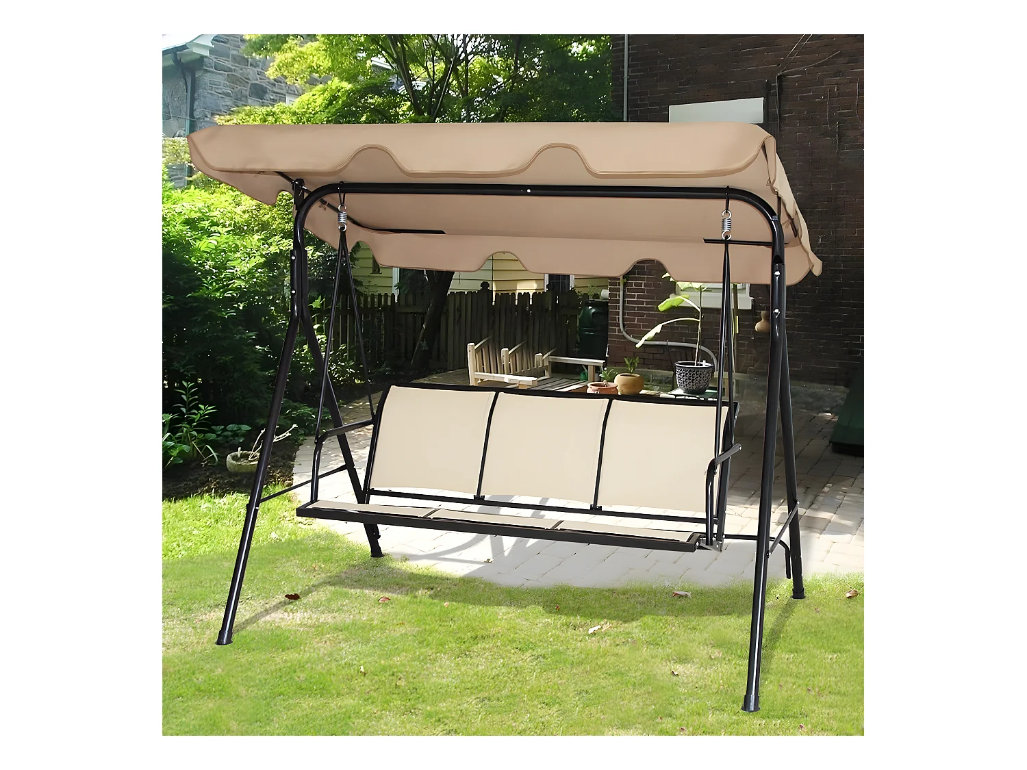 Chaise longue Balancelle jardin balançoire banc jardin balançoire à bascule banc 3 places