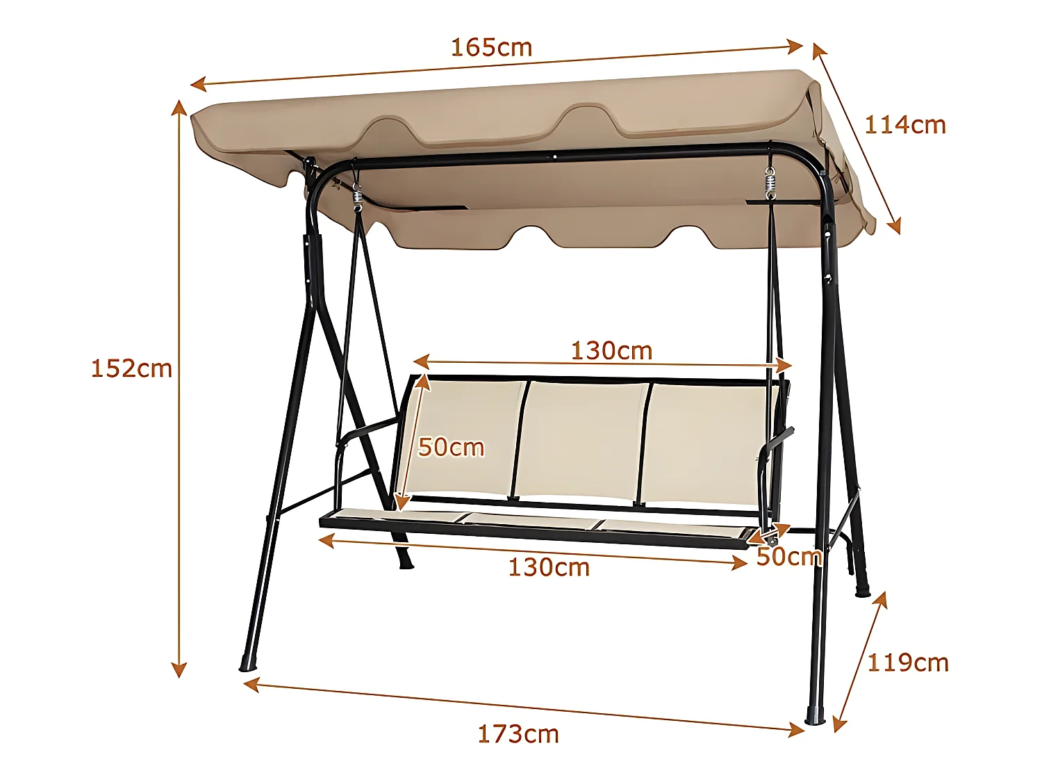 Chaise longue Balancelle jardin balançoire banc jardin balançoire à bascule banc 3 places