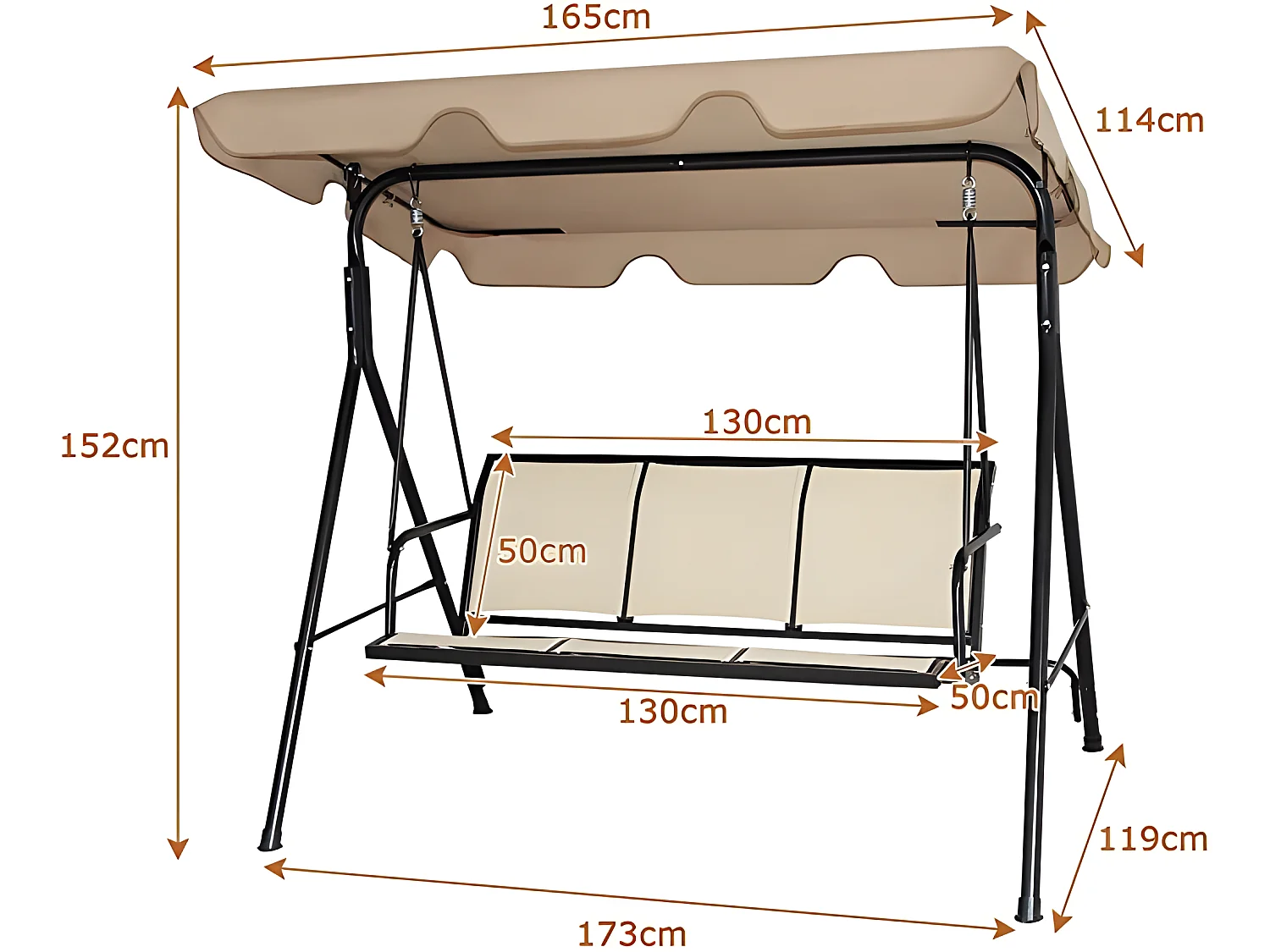 Chaise longue Balancelle jardin balançoire banc jardin balançoire à bascule banc 3 places