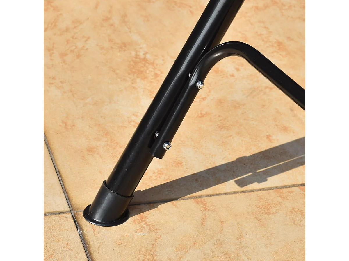 Balancelle de Jardin sur Pied pour 2 Personnes Résistant à L’UV avec Toit Imperméabilisant Idéal pour Jardin Noir