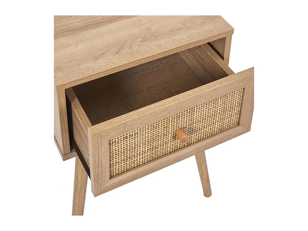 Table de Chevet 1 Tiroir "Bali" 55cm Naturel