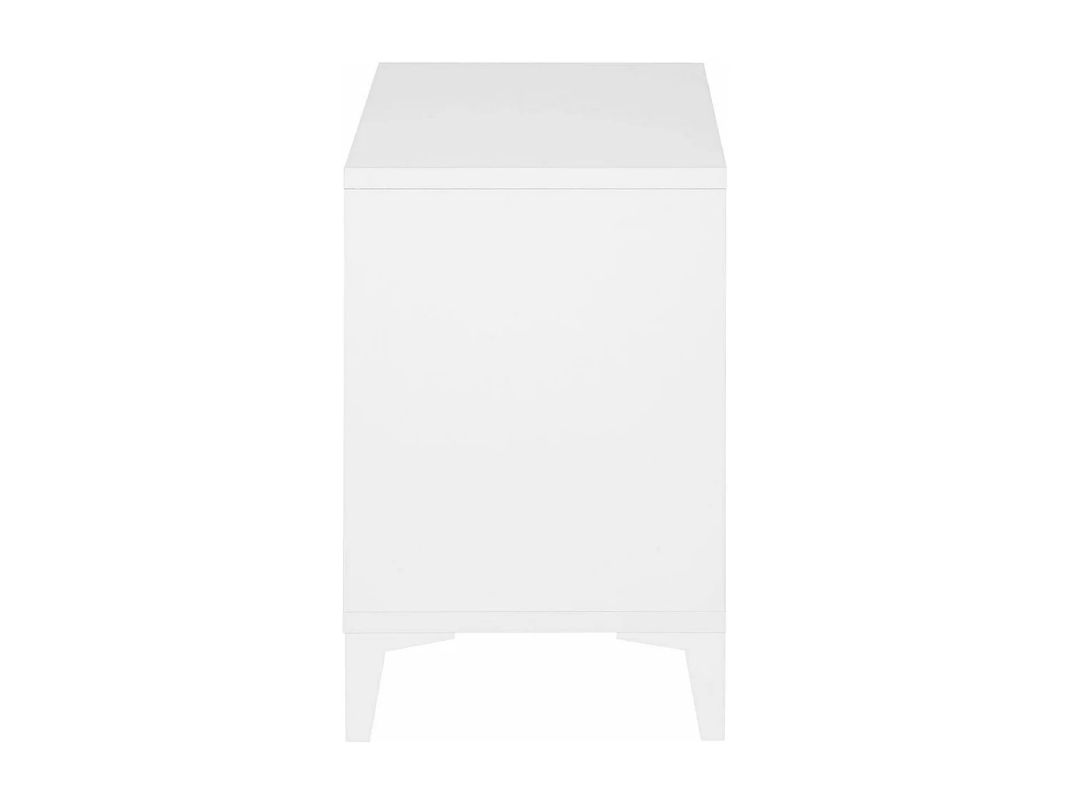 Chevet 2 tiroirs  panneaux de fibres blanc et chêne KIMA