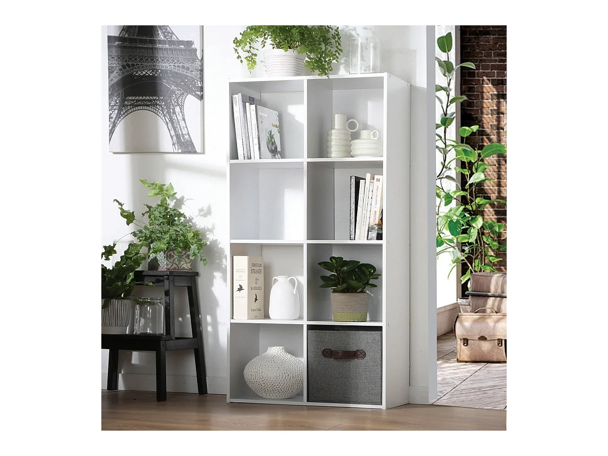 Opbergplank met 8 vakken - L62 x H123 cm