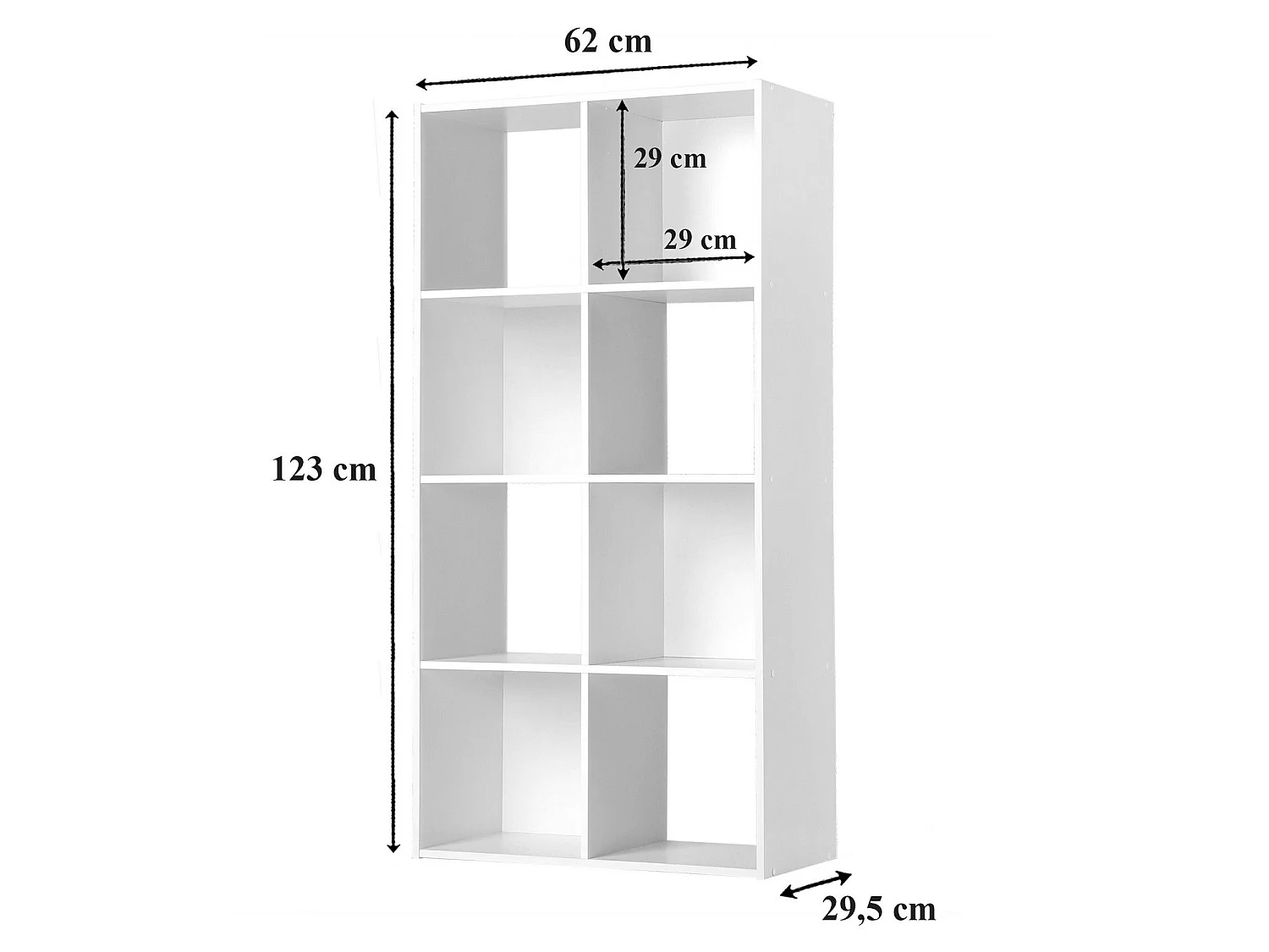 Étagère de Rangement 8 Cases - COMPO