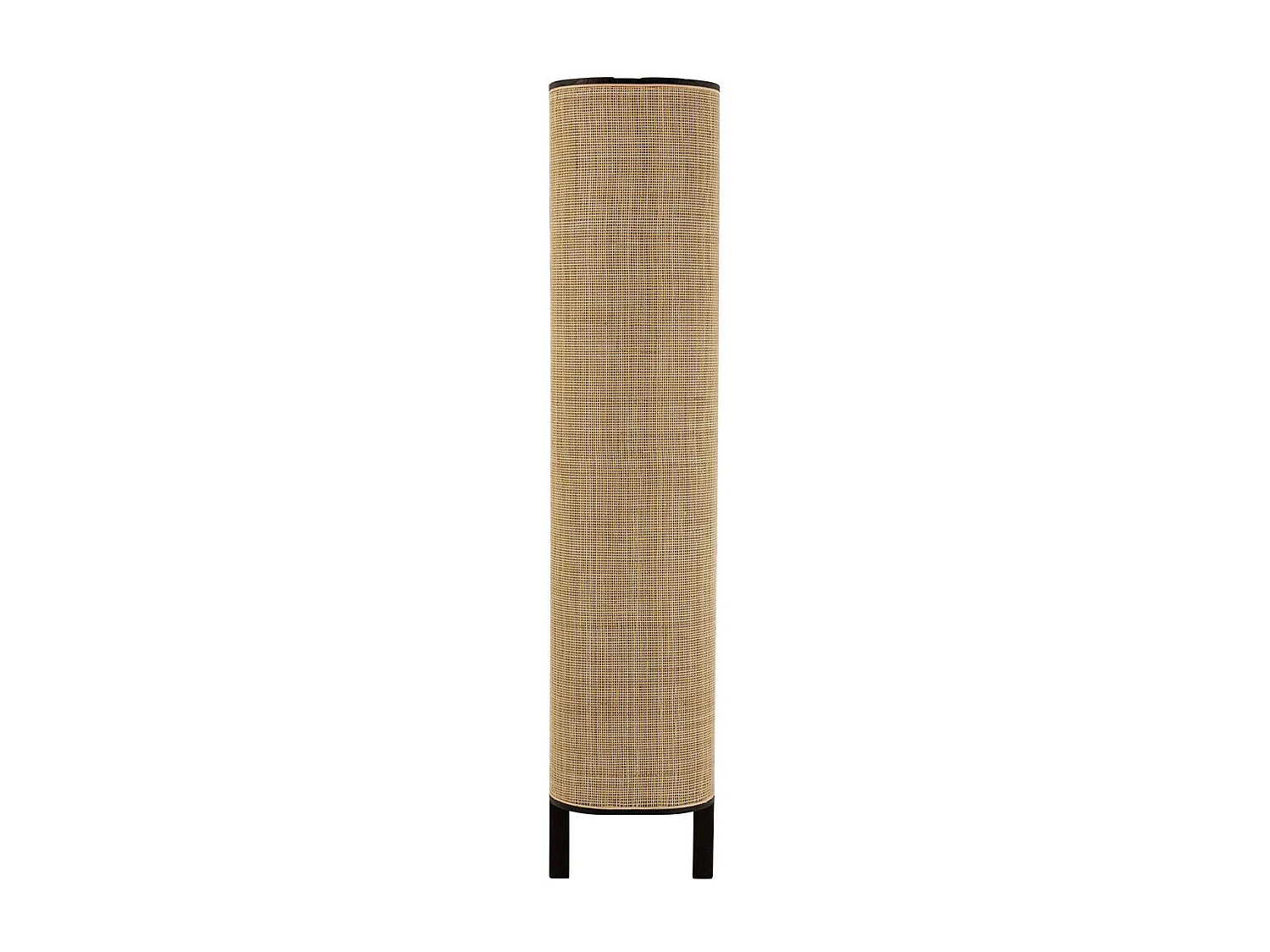 Étagère Design en Rotin "Molly" 190cm Noir & Beige