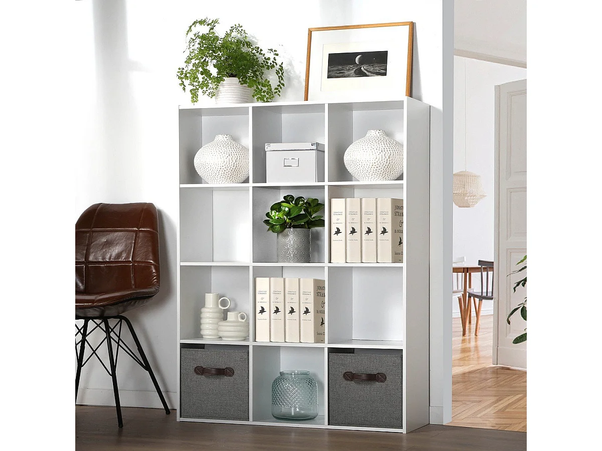Etagère de Rangement 12 Cases  L93 cm - COMPO