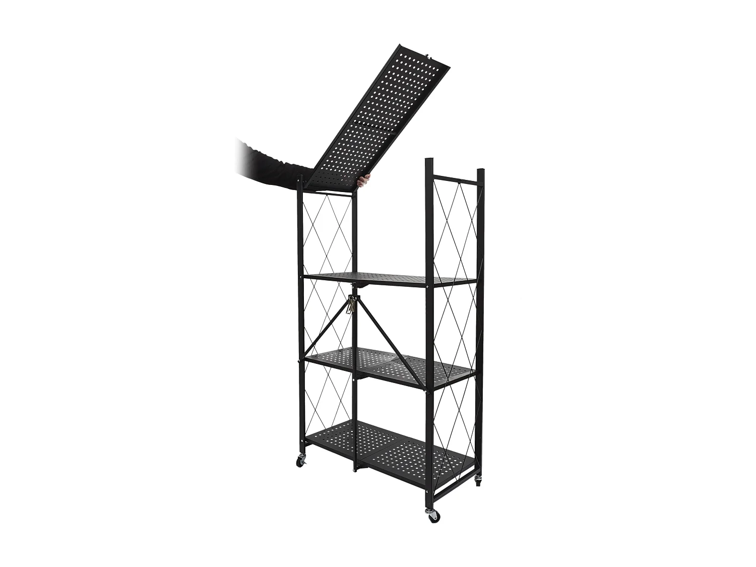Etagere Pliable 4 Niveaux Noir