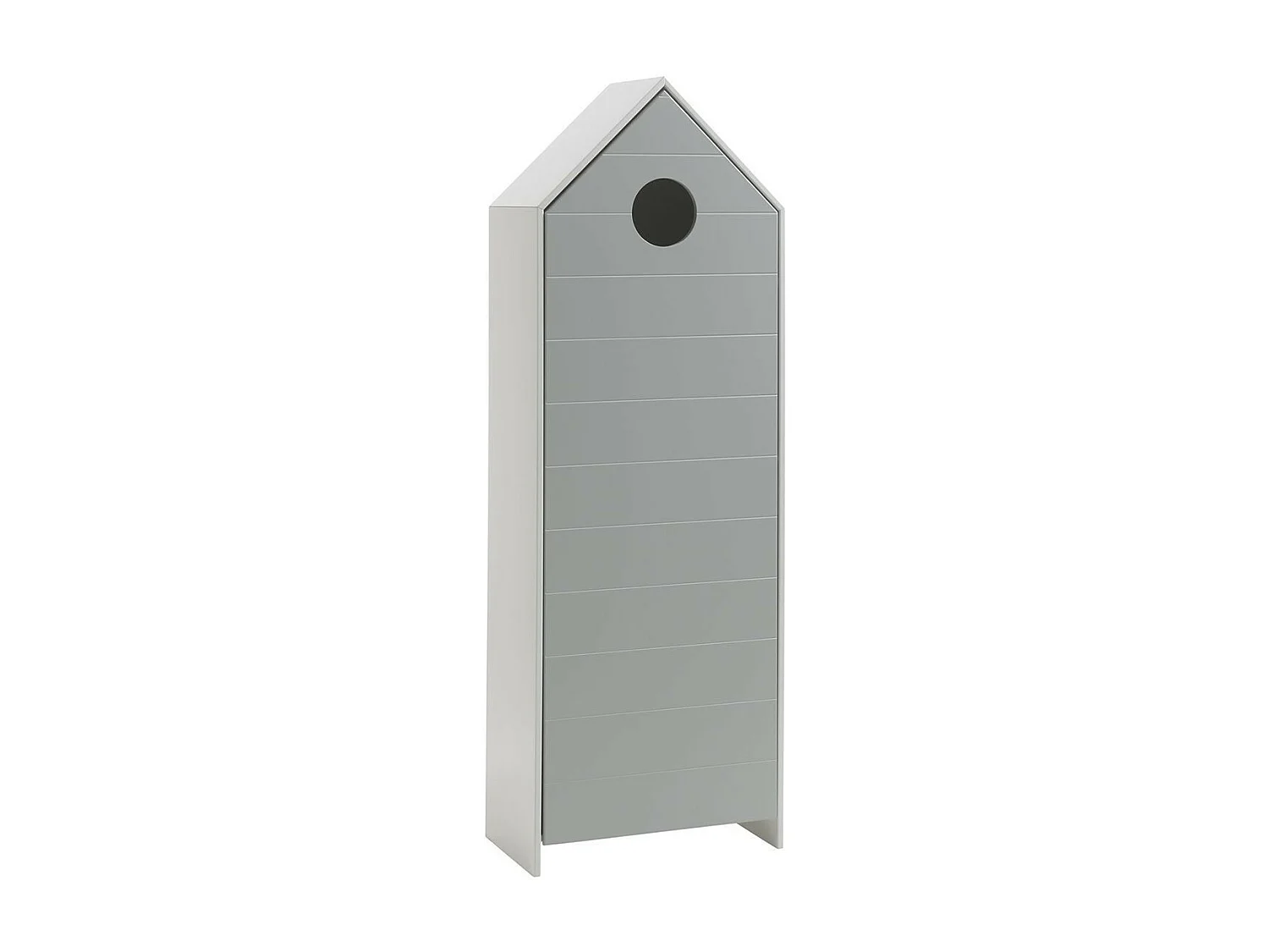 Pack - Étagère & Armoire 4 Niveaux "Casami" 171cm Blanc & Gris
